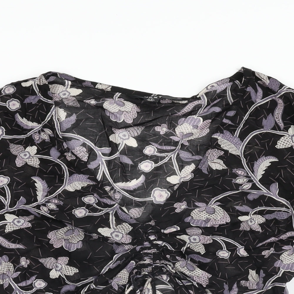 Womens UK Size 6 NEXT Black Cropped T-Shirt