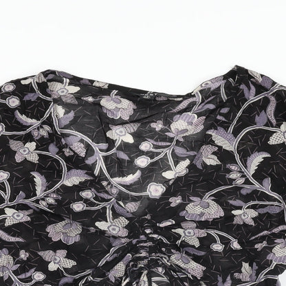Womens UK Size 6 NEXT Black Cropped T-Shirt
