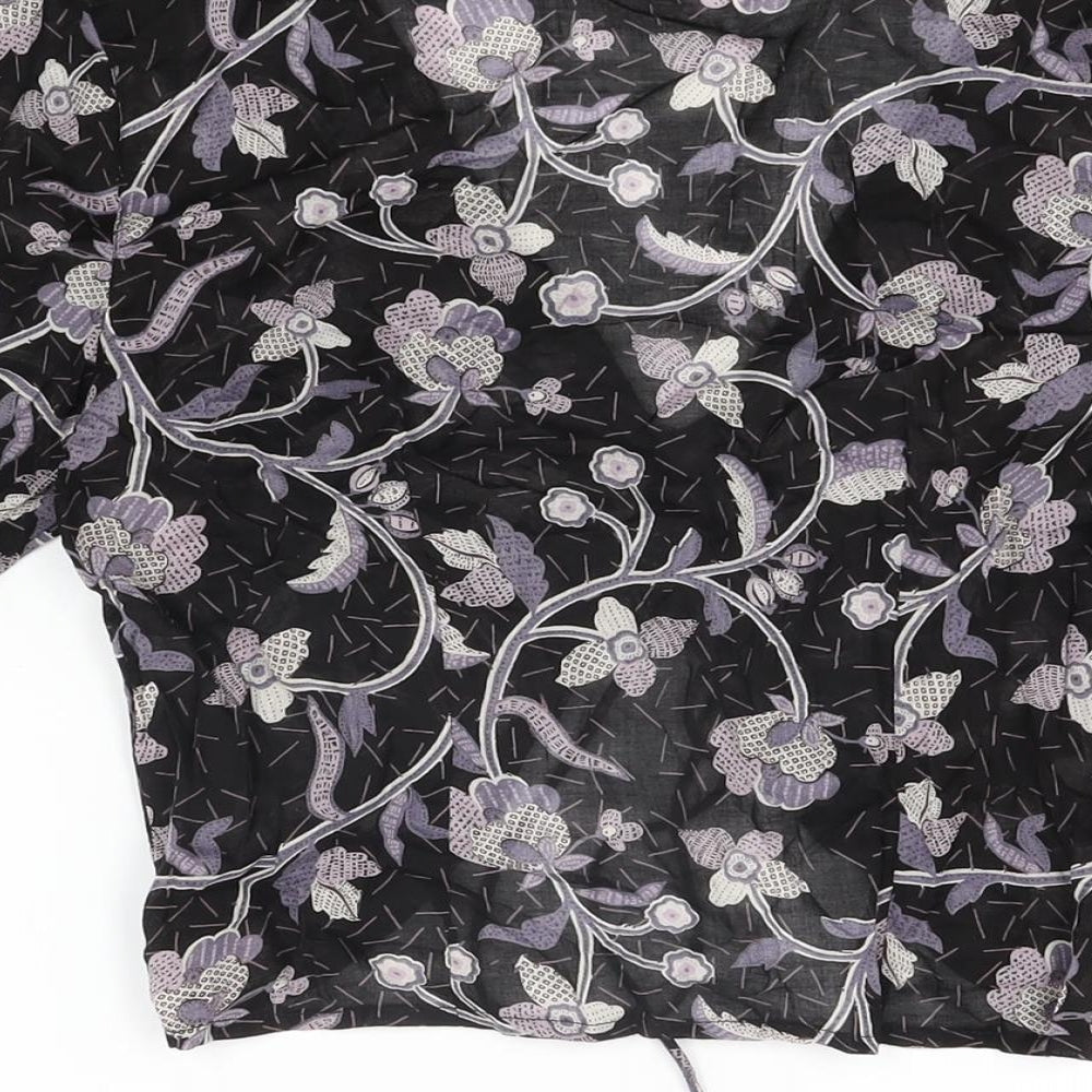 Womens UK Size 6 NEXT Black Cropped T-Shirt