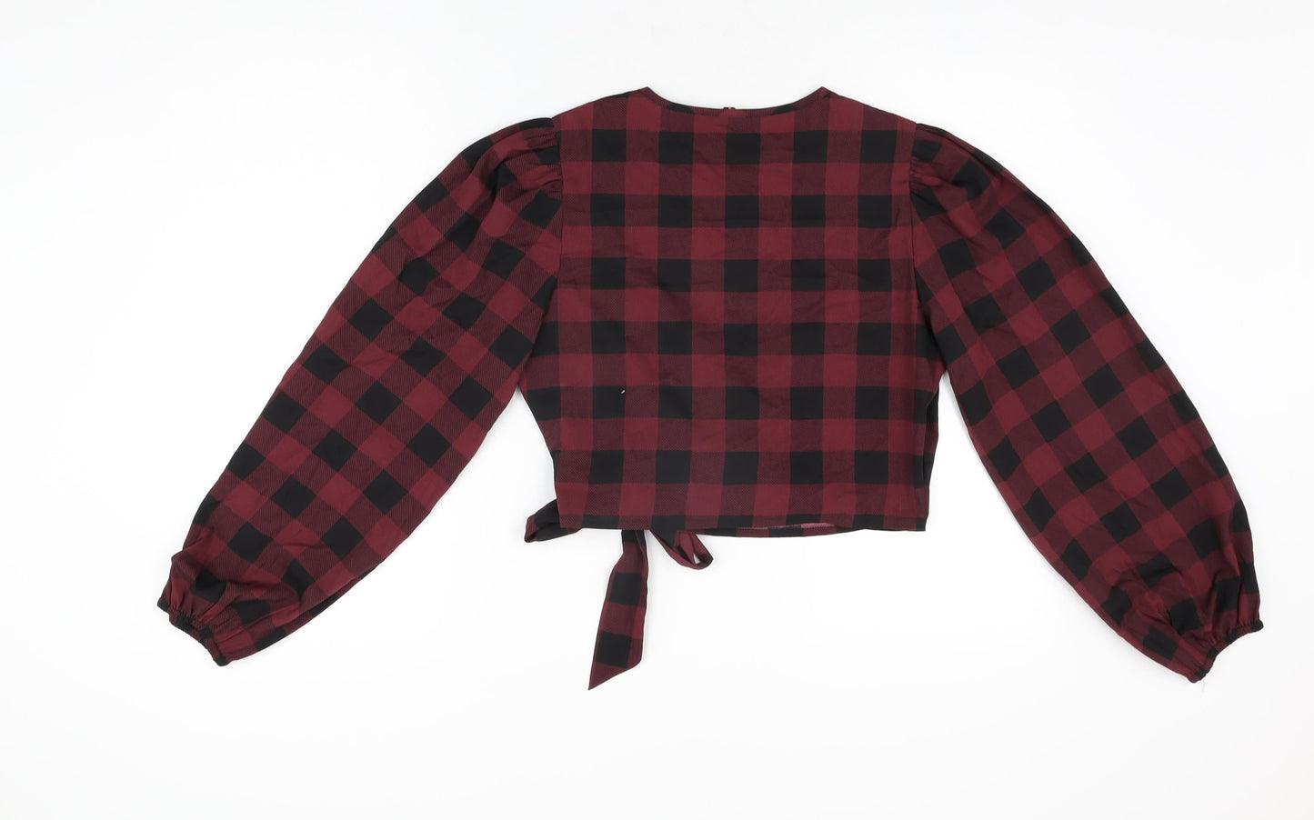 Womens UK Size S Wednesday's Girl Red Wrap Blouse