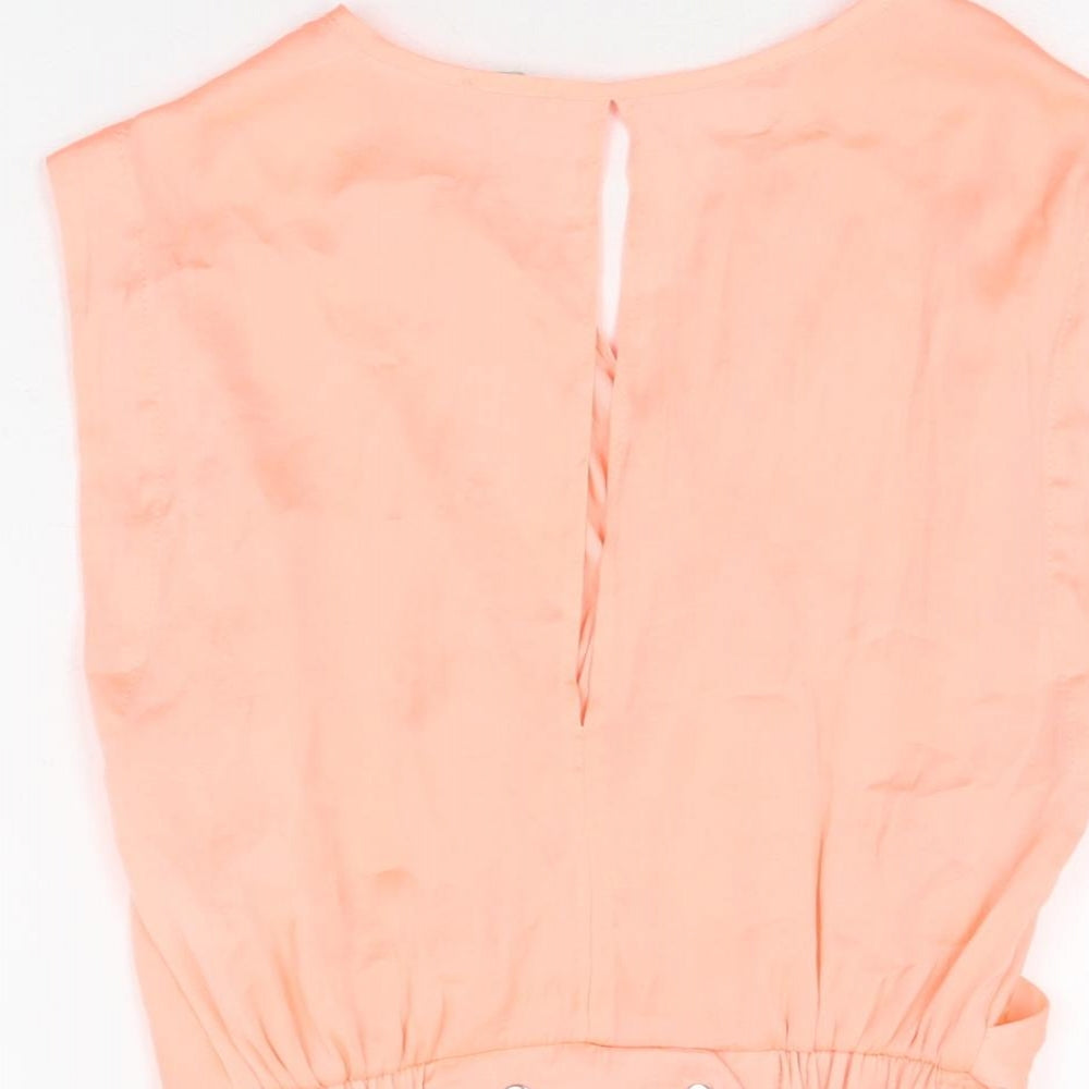 Womens UK Size 8 River Island Pink Cropped Blouse
