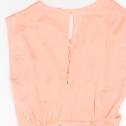 Womens UK Size 8 River Island Pink Cropped Blouse