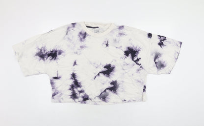 Womens UK Size M NEXT White Cropped T-Shirt