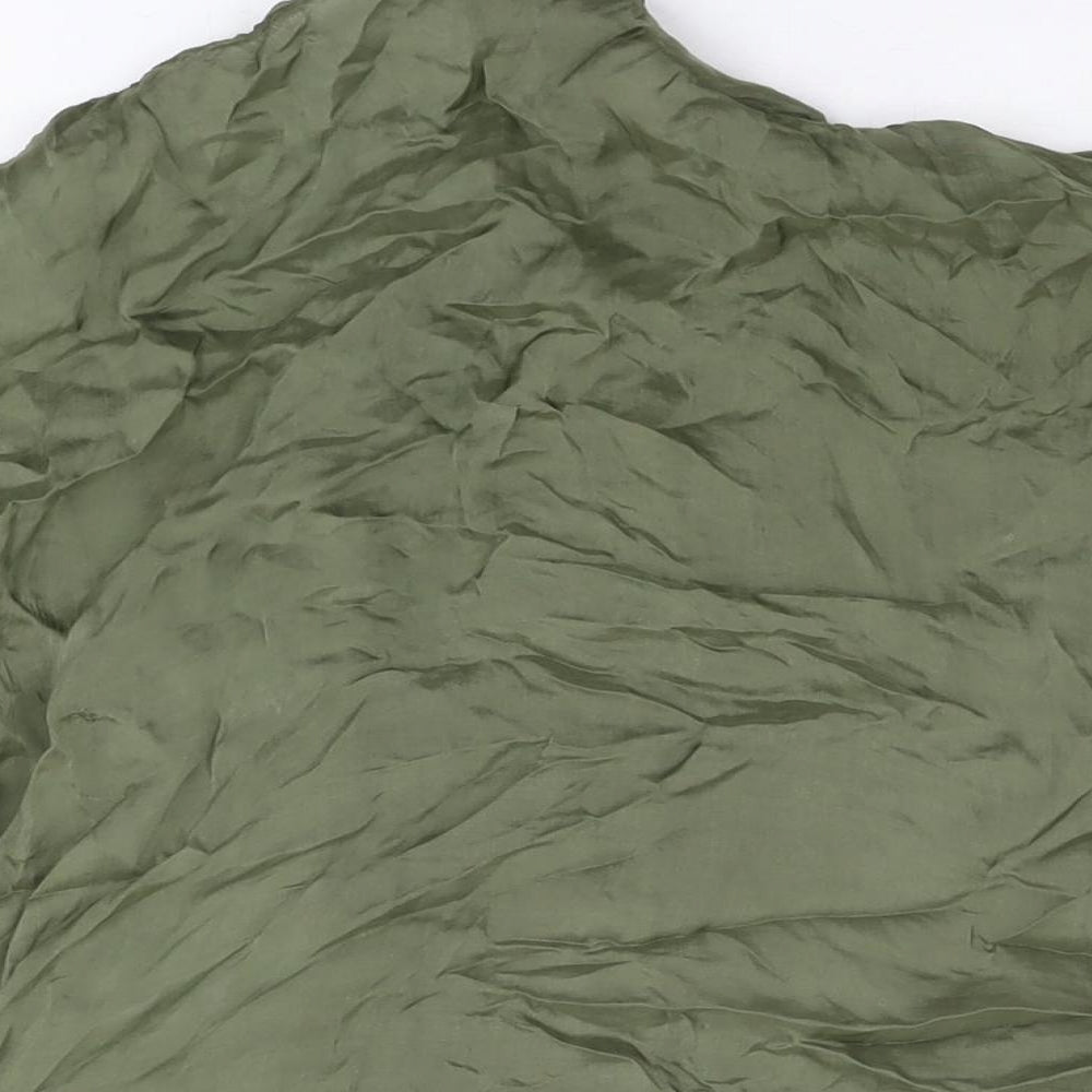 Elena Baldi Womens Green Viscose Basic Blouse Size L Round Neck