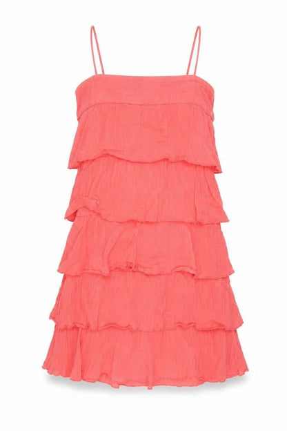 Topshop Womens Pink Cotton Shift Size 10 Square Neck Zip