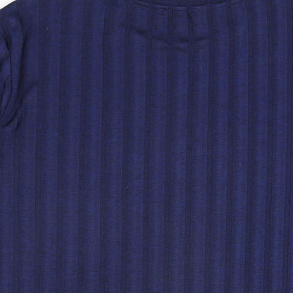 Womens UK Size S Zara Blue Basic T-Shirt