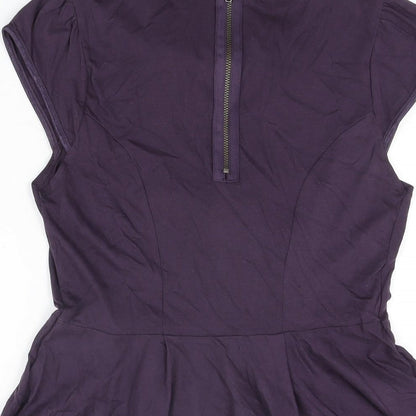 Womens UK Size 6 NEXT Purple Basic T-Shirt