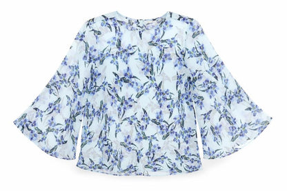 Womens UK Size S Zara Blue Basic Blouse