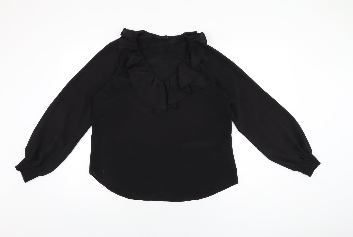 Womens UK Size 10 Wallis Black Basic Blouse