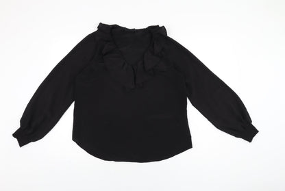 Womens UK Size 10 Wallis Black Basic Blouse