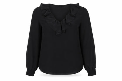 Womens UK Size 10 Wallis Black Basic Blouse