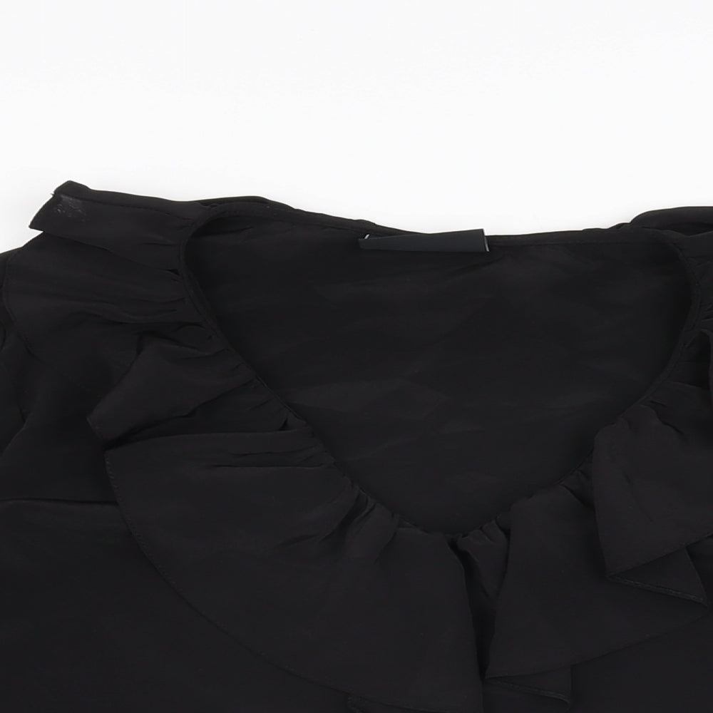 Womens UK Size 10 Wallis Black Basic Blouse