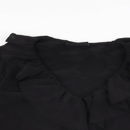 Womens UK Size 10 Wallis Black Basic Blouse