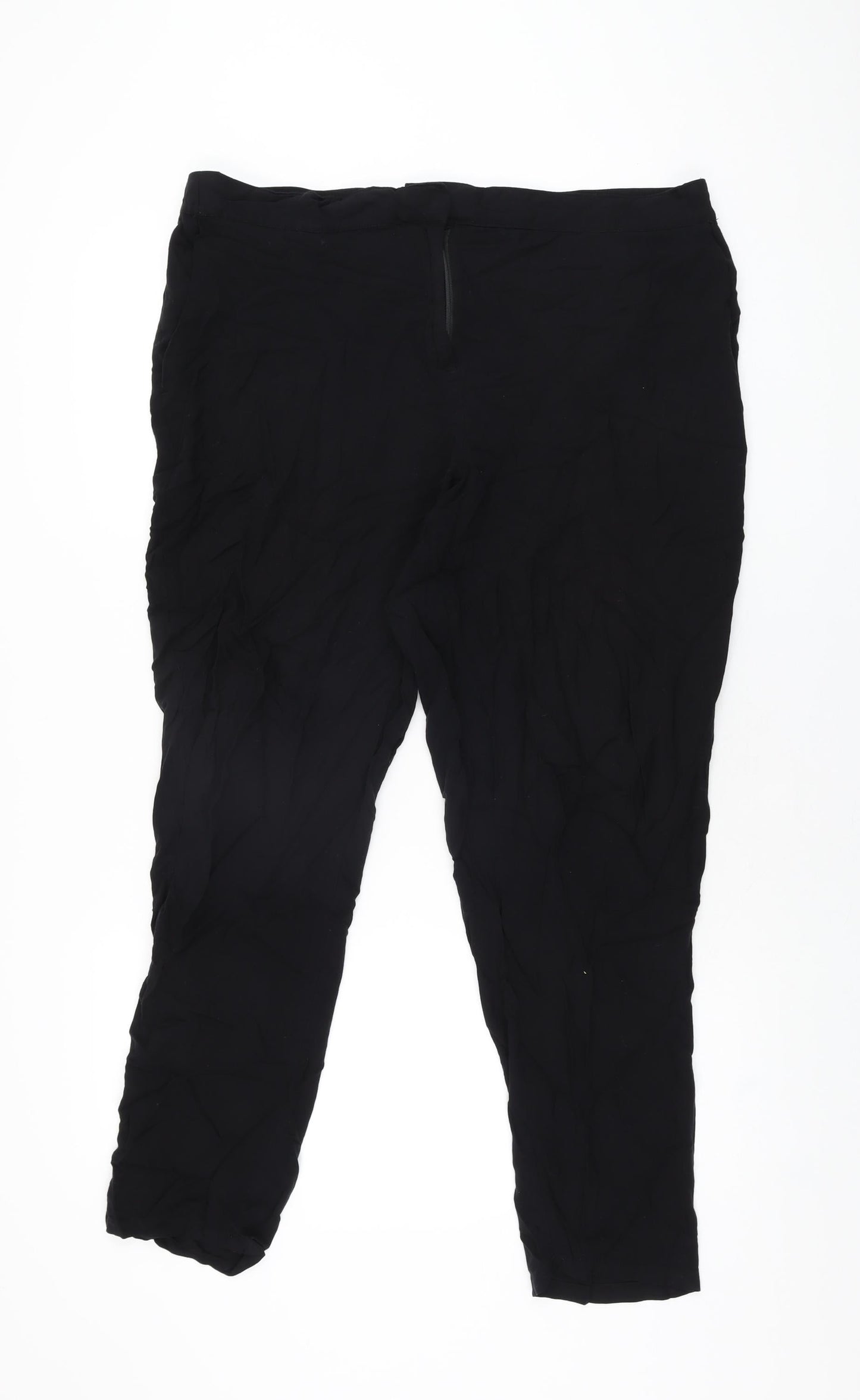 Womens UK Size L Lindex Regular Fit  Black Trousers
