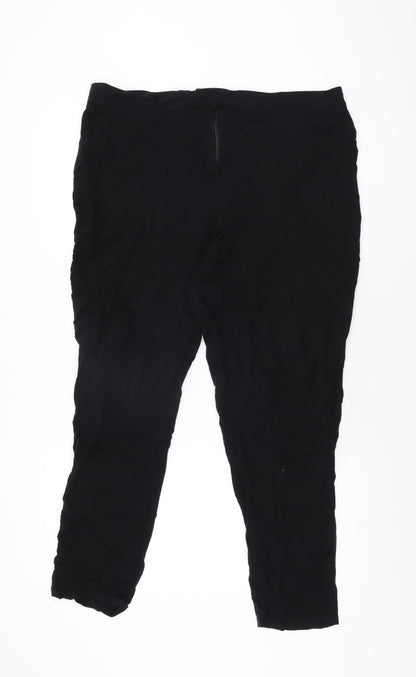 Womens UK Size L Lindex Regular Fit  Black Trousers