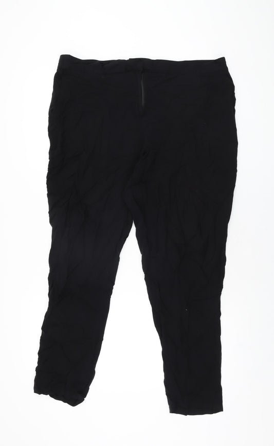 Womens UK Size L Lindex Regular Fit  Black Trousers