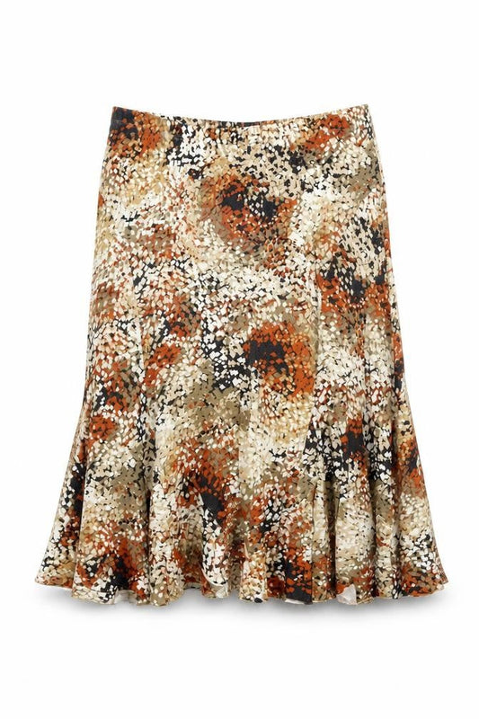 Coldwater Creek Womens Multicoloured Geometric Viscose Swing Skirt Size L