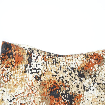Coldwater Creek Womens Multicoloured Geometric Viscose Swing Skirt Size L