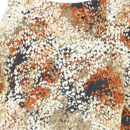 Coldwater Creek Womens Multicoloured Geometric Viscose Swing Skirt Size L