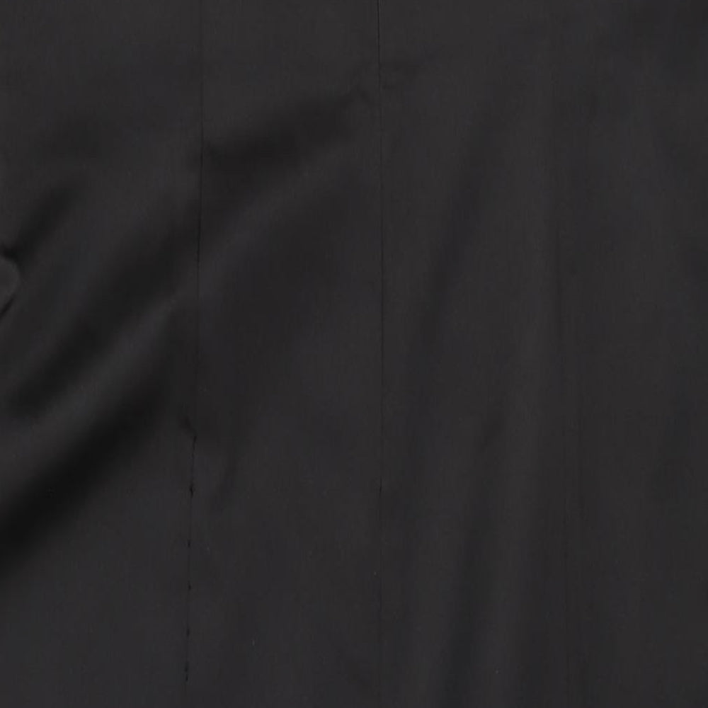 Hotsquash Womens Black Polyester Maxi Size 16 V-Neck Zip