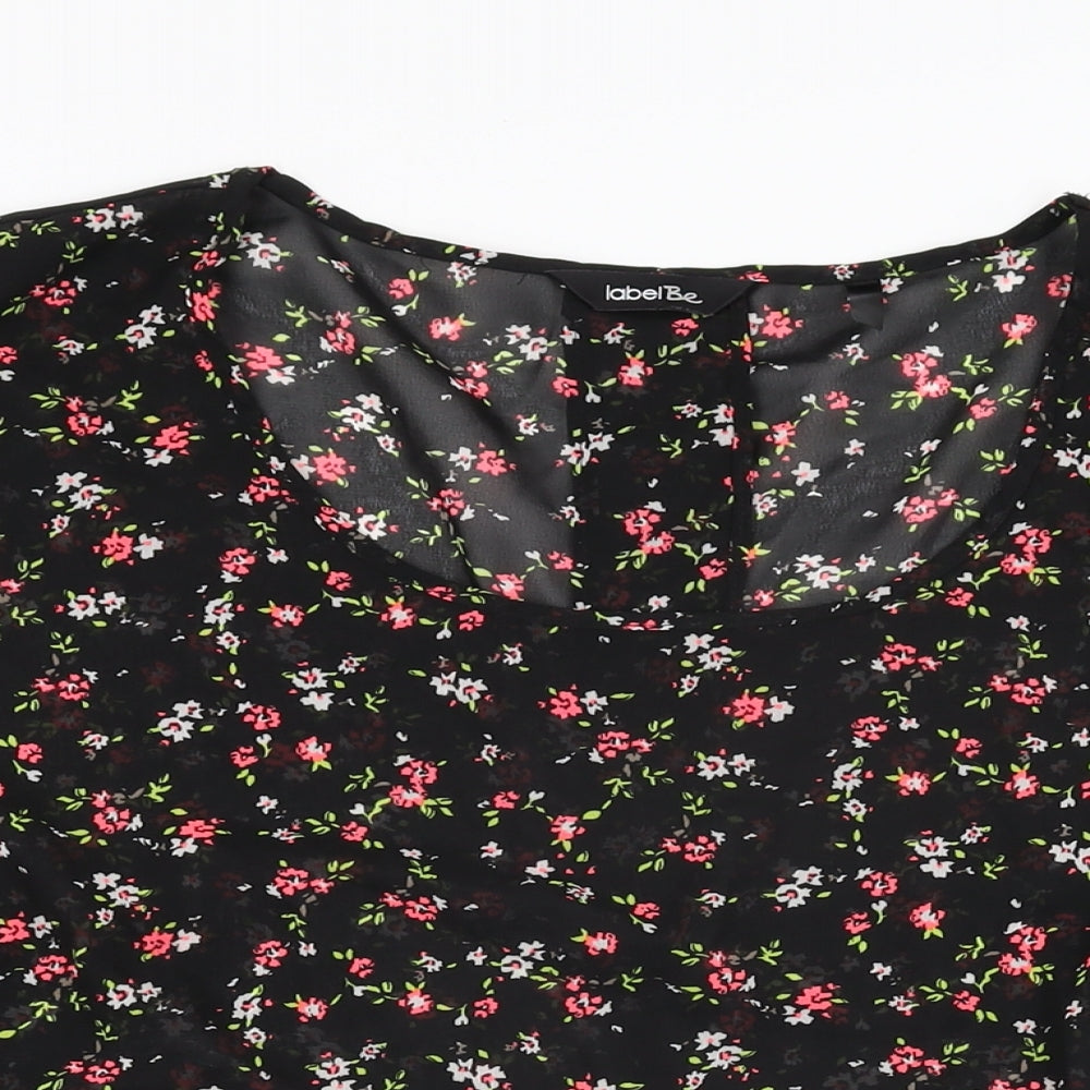 Womens UK Size 26 Label Be Black Basic Blouse