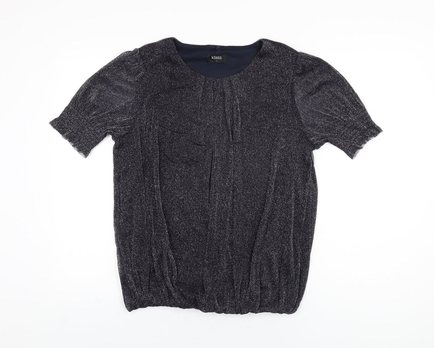 Womens UK Size L Klass Blue Basic T-Shirt