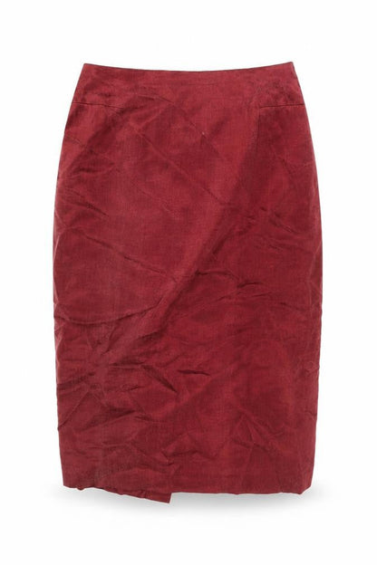 Country Casuals Womens Red Cupro Straight & Pencil Skirt Size 14 Zip