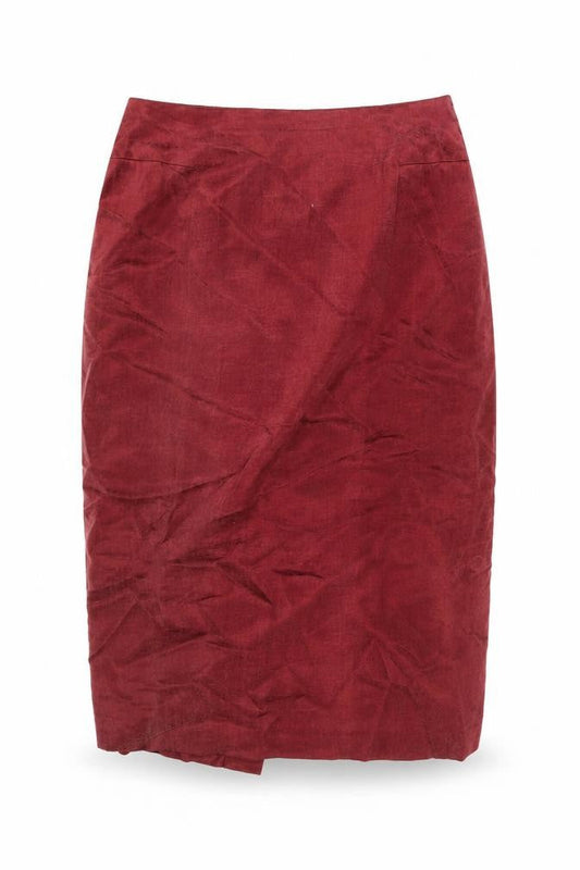 Country Casuals Womens Red Cupro Straight & Pencil Skirt Size 14 Zip