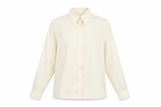 Fashions Womens Ivory Polyester Basic Button-Up Size 18 Collared