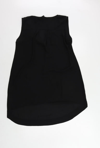 Womens UK Size 8 H&M Black Basic Blouse
