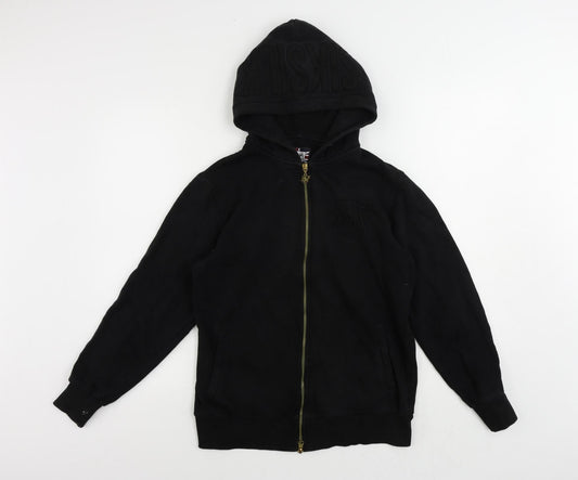 Mens UK Size XS SikSilk Black Full Zip Hoodie