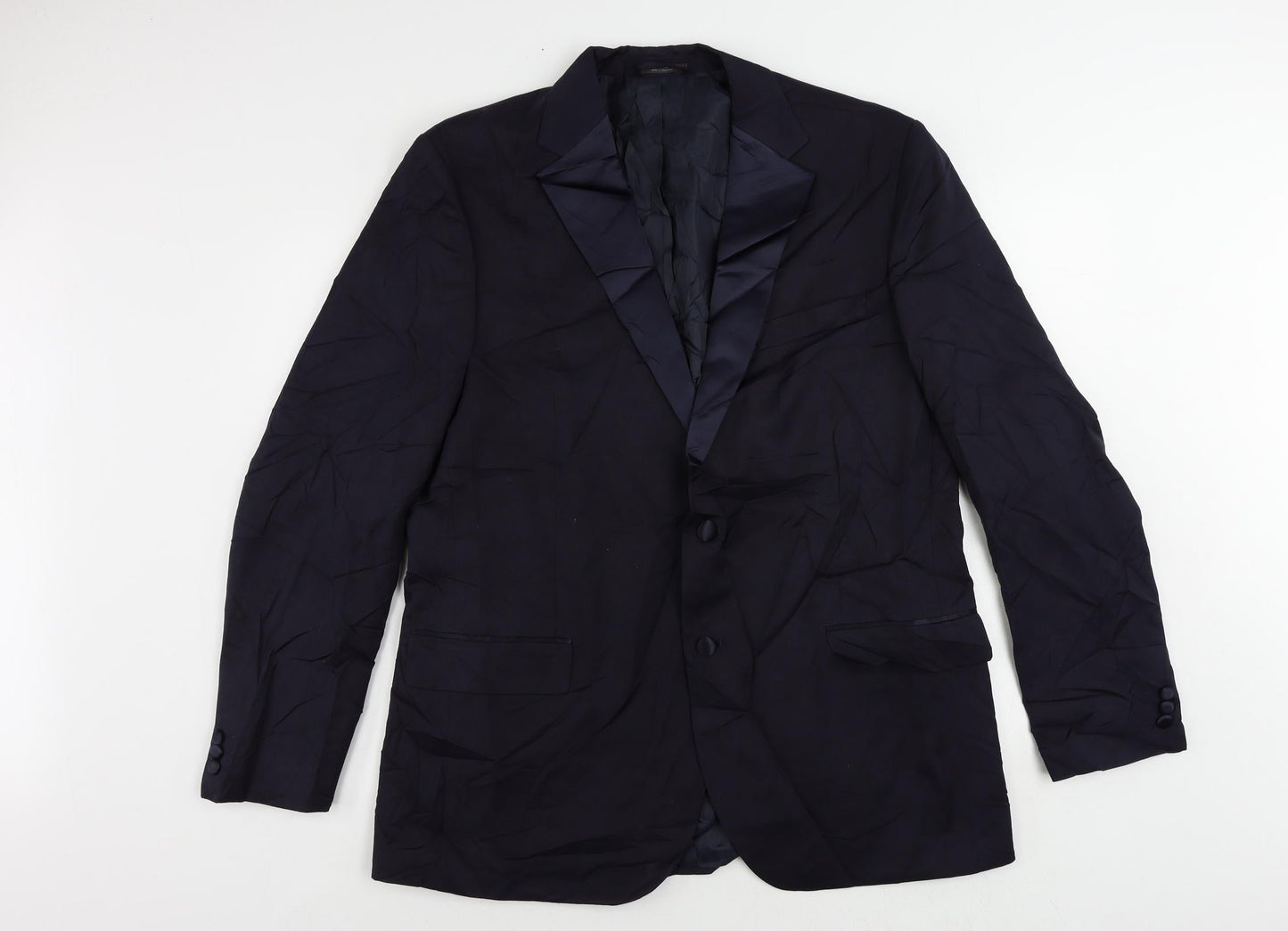 Mens UK Size 44 Marks and Spencer Regular Blue Suit Tuxedo