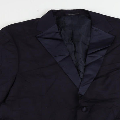 Mens UK Size 44 Marks and Spencer Regular Blue Suit Tuxedo