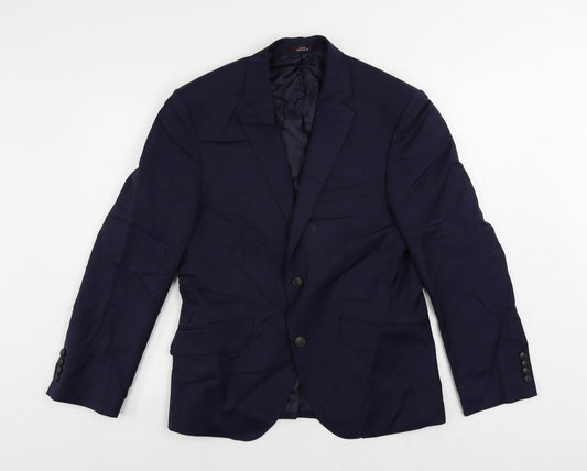 Mens UK Size 38 Marks and Spencer Regular Blue Suit Jacket