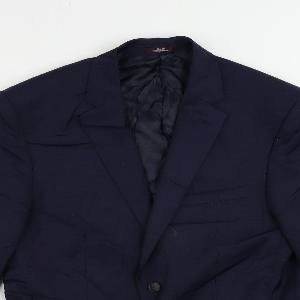 Mens UK Size 38 Marks and Spencer Regular Blue Suit Jacket