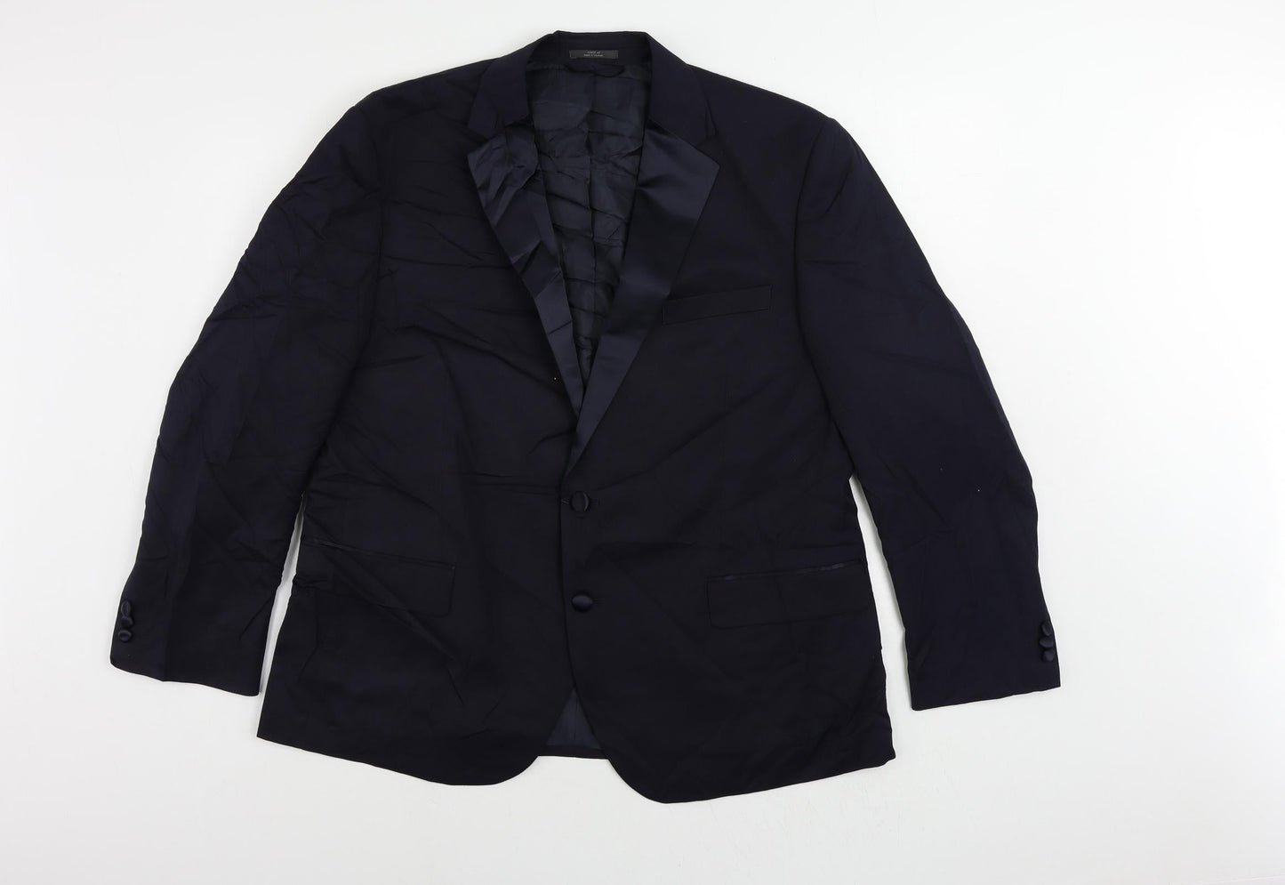 Mens UK Size 44 Marks and Spencer Regular Blue Suit Tuxedo