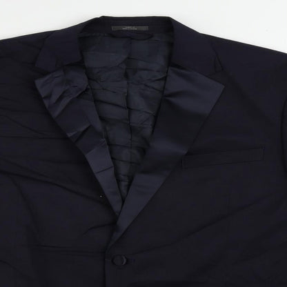 Mens UK Size 44 Marks and Spencer Regular Blue Suit Tuxedo
