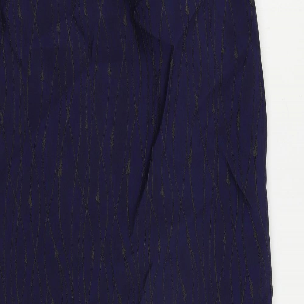 Robyn Mathiesonb Womens Blue Geometric Polyamide Straight & Pencil Skirt Size 12 Zip