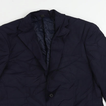 Mens UK Size 40 Marks and Spencer Regular Blue Suit Jacket
