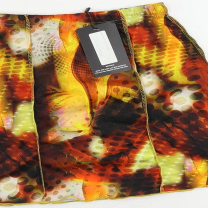 PRETTYLITTLETHING Womens Multicoloured Geometric Polyester Mini Skirt Size 8 - Elastic Waist