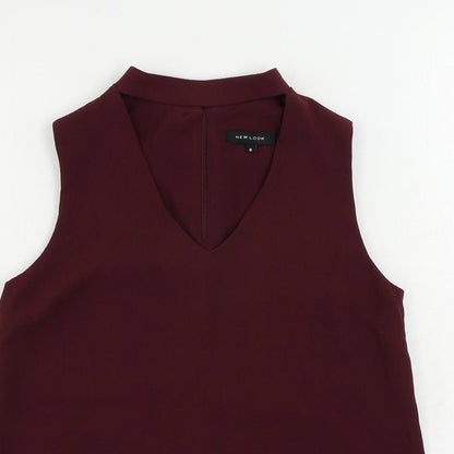 Womens UK Size 8 New Look Purple Basic Blouse