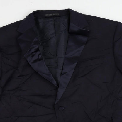 Mens UK Size 44 Marks and Spencer Regular Blue Suit Tuxedo