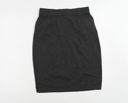 Ginger Womens Grey Polyester Straight & Pencil Skirt Size L - Elastic Waist