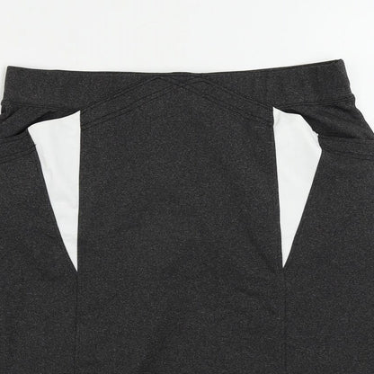 Ginger Womens Grey Polyester Straight & Pencil Skirt Size L - Elastic Waist