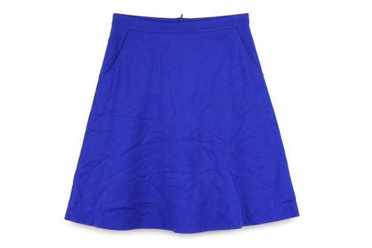 étre cécile Womens Blue Viscose A-Line Skirt Size S Zip - Pockets