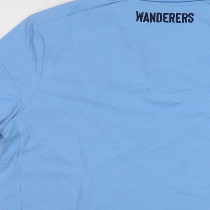 Macron Mens Blue Cotton Polo Size M Collared Button