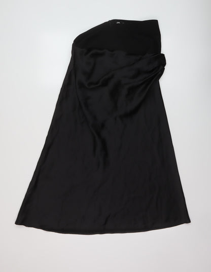 Womens UK Size L Zara A-Line Satin Skirt