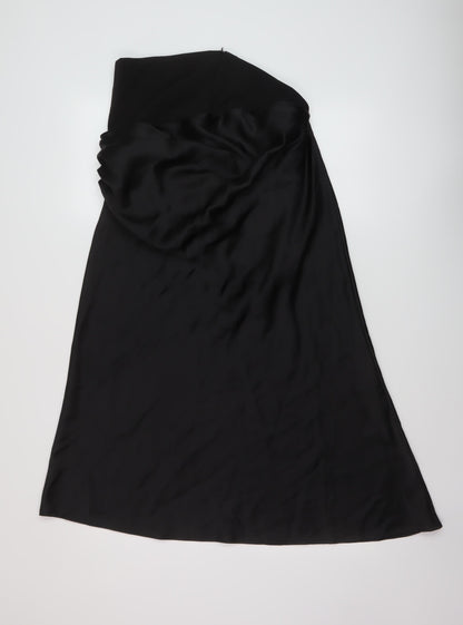Womens UK Size L Zara A-Line Satin Skirt