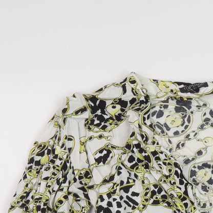 Womens UK Size 6 Topshop White Basic Blouse