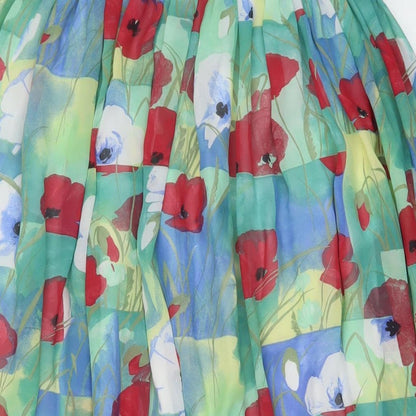 Womens UK Size 12 LUCIA Pleated Chiffon Skirt